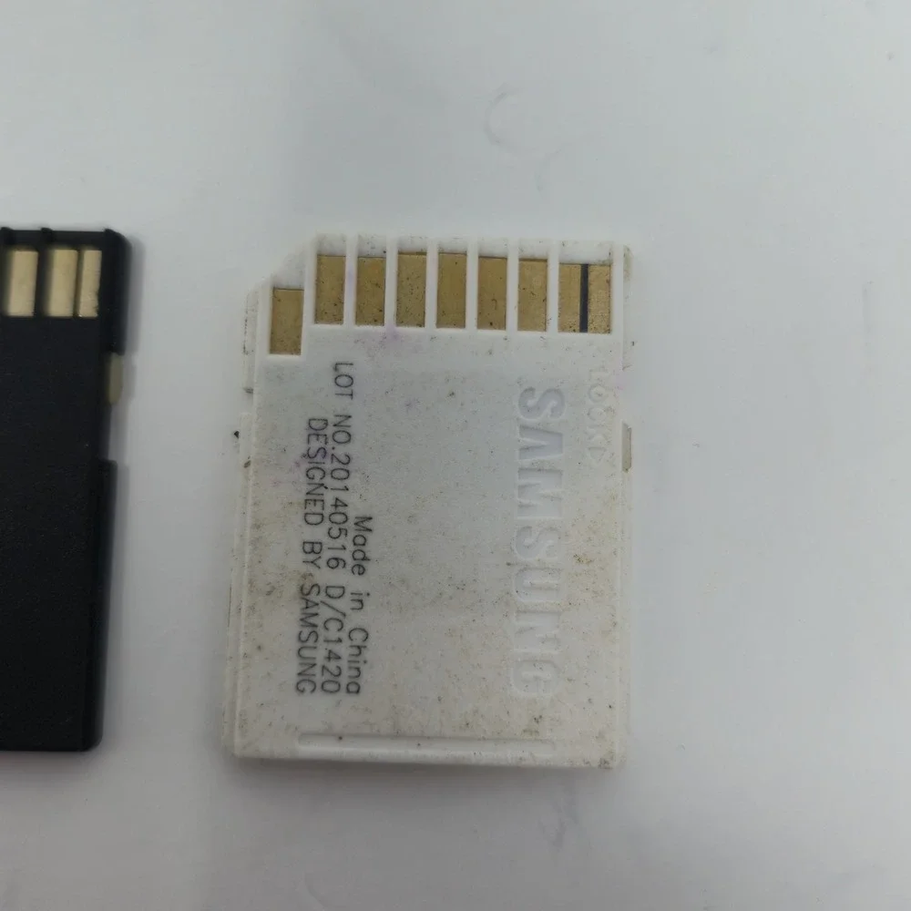 Lot of 2 Micro SD to SD Card Adapter Samsung OEM White & Arcanite Black Tested